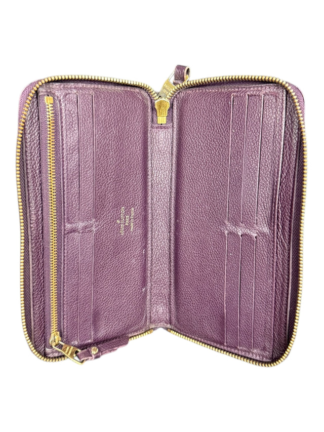 Louis Vuitton Zippy Empreinte Geldbeutel Geldbörse Portemonnaie Lila