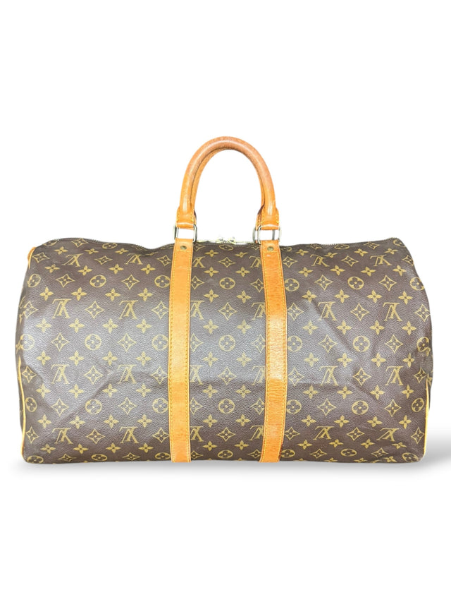 Louis Vuitton Keepall 50 Reisetasche Weekender Tasche Monogram Braun
