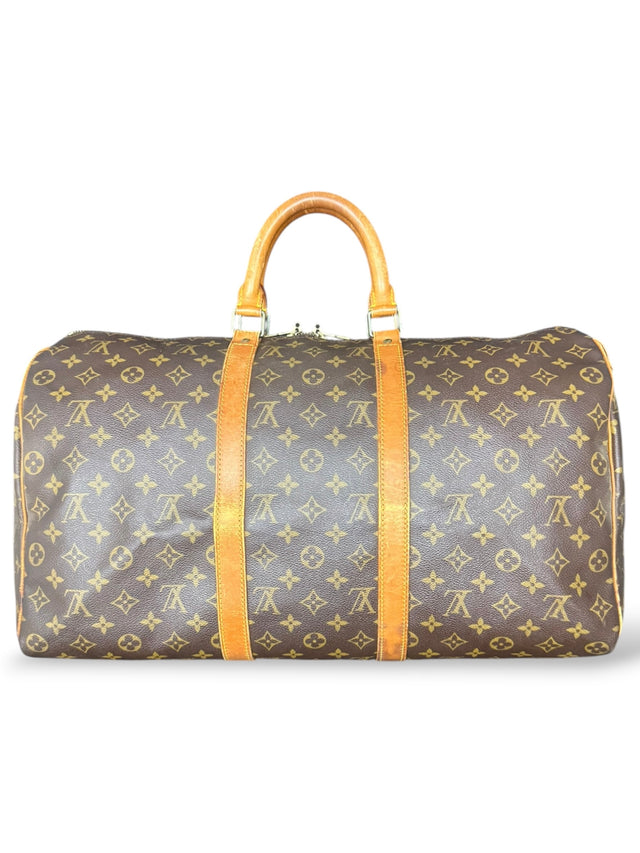 Louis Vuitton Keepall 50 Reisetasche Weekender Tasche Monogram Braun
