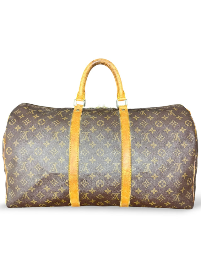 Louis Vuitton Keepall 50 Reisetasche Weekender Tasche Monogram Braun