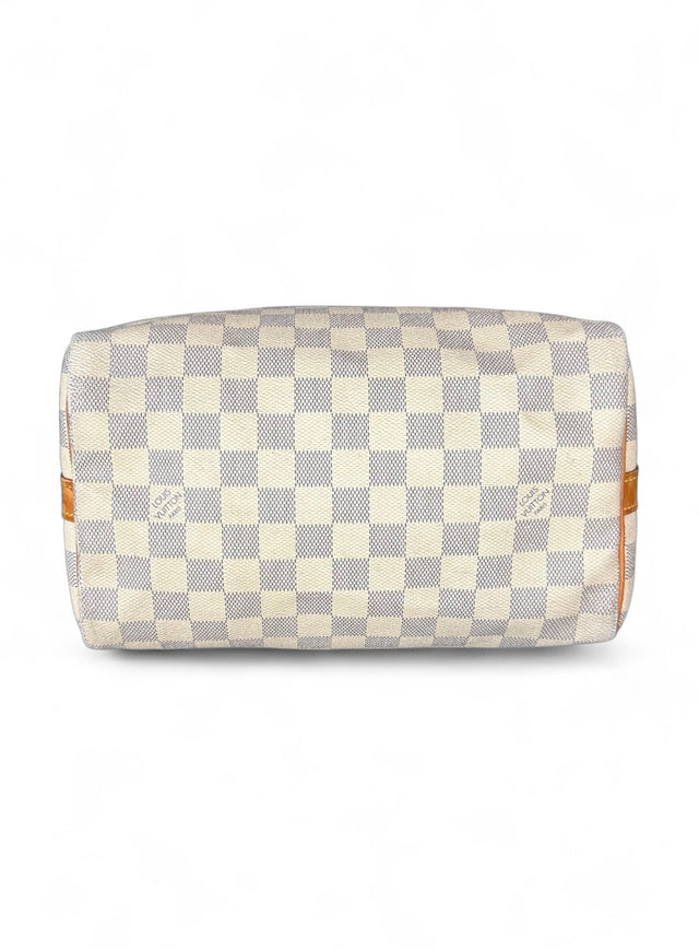 Louis Vuitton Speedy 25 Bandouliere Handtasche Damier Azur