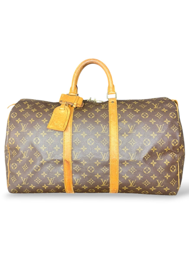 Louis Vuitton Keepall 50 Reisetasche Weekender Tasche Monogram Braun