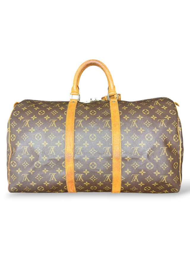 Louis Vuitton Keepall 50 Reisetasche Weekender Tasche Monogram Braun