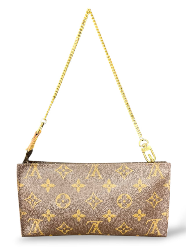 Louis Vuitton Pochette Accessoires Handtasche Baguette Monogram Braun