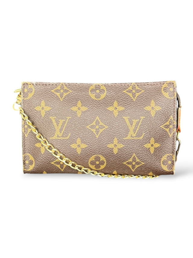 Louis Vuitton Pochette Accessoires Handtasche Baguette Monogram Braun