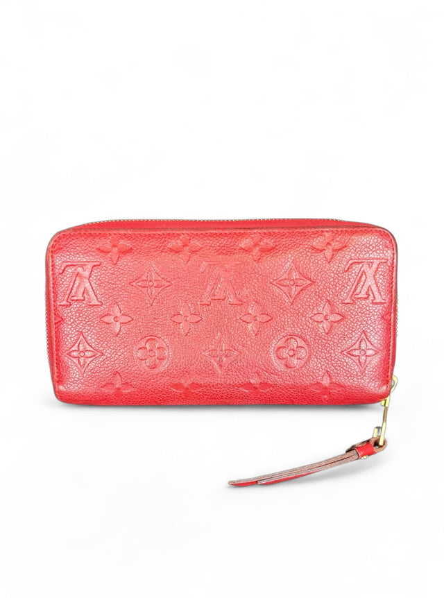 Louis Vuitton Zippy Empreinte Geldbeutel Geldbörse Portemonnaie Rot