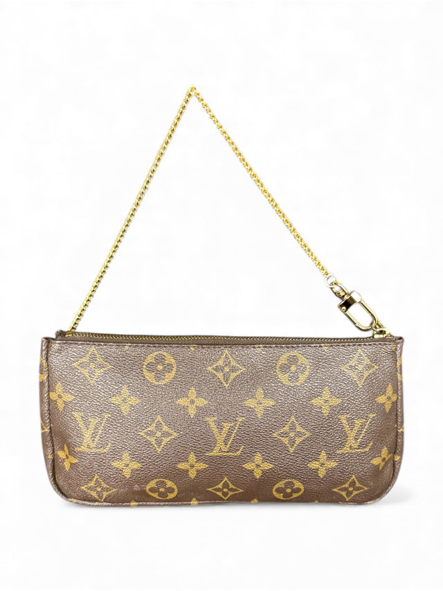 Louis Vuitton Pochette Accessoires Handtasche Baguette Monogram Braun