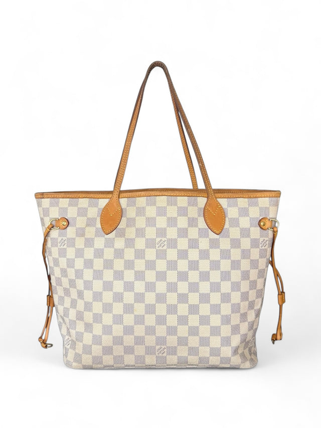 Louis Vuitton Neverfull MM Handtasche Shopper Damier Azur