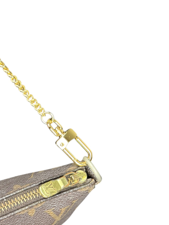 Louis Vuitton Pochette Accessoires Handtasche Monogram Braun