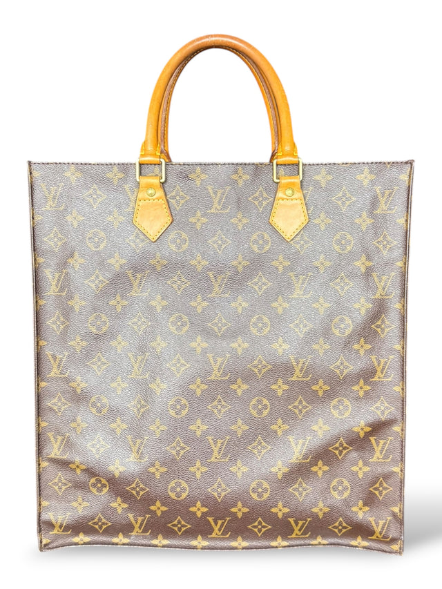 Louis Vuitton Sac Plat Handtasche Tote Bag Shopper Monogram Braun