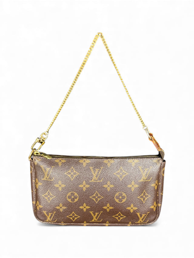 Louis Vuitton Pochette Accessoires Handtasche Monogram Braun