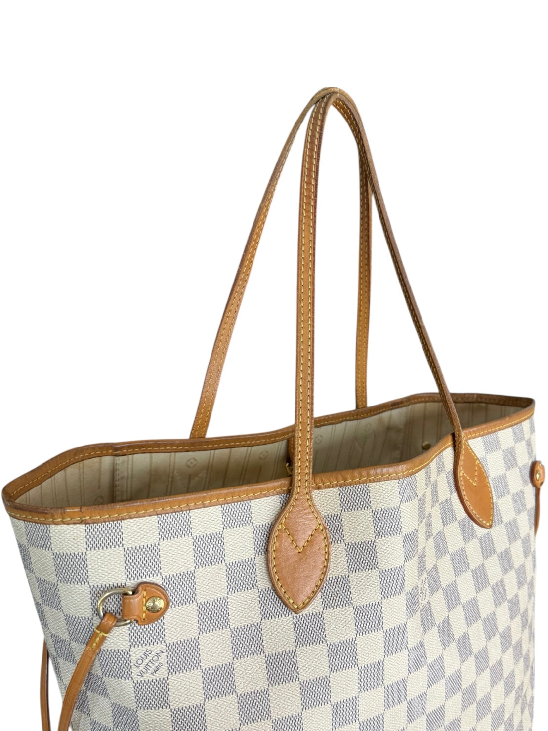 Louis Vuitton Neverfull MM Handtasche Shopper Damier Azur
