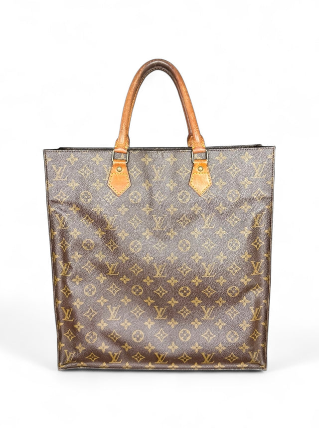 Louis Vuitton Sac Plat Handtasche Tote Bag Shopper Monogram Braun