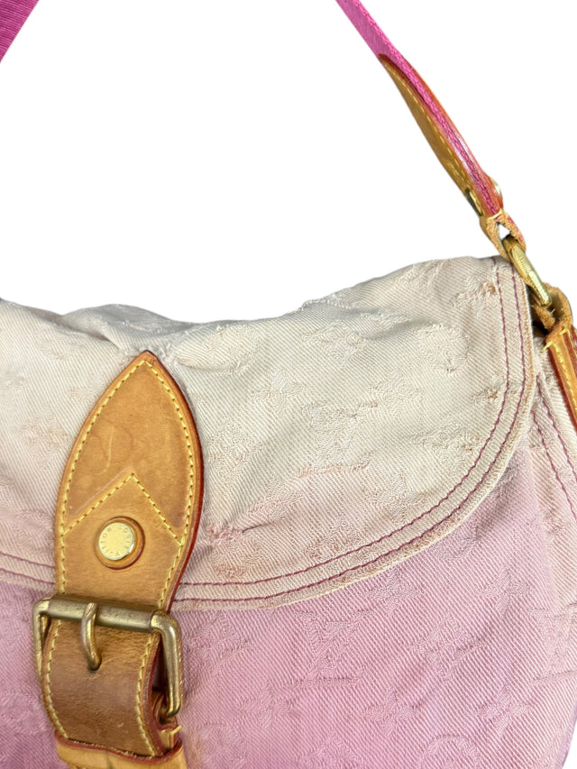 Louis Vuitton Sunray Sunshine Denim Baggy Handtasche Pochette