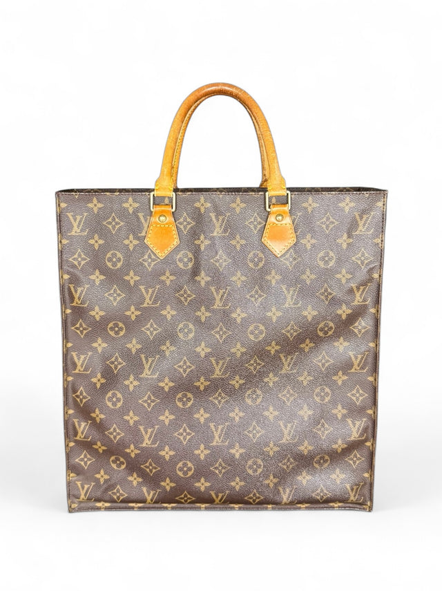 Louis Vuitton Sac Plat Handtasche Tote Bag Shopper Monogram Braun