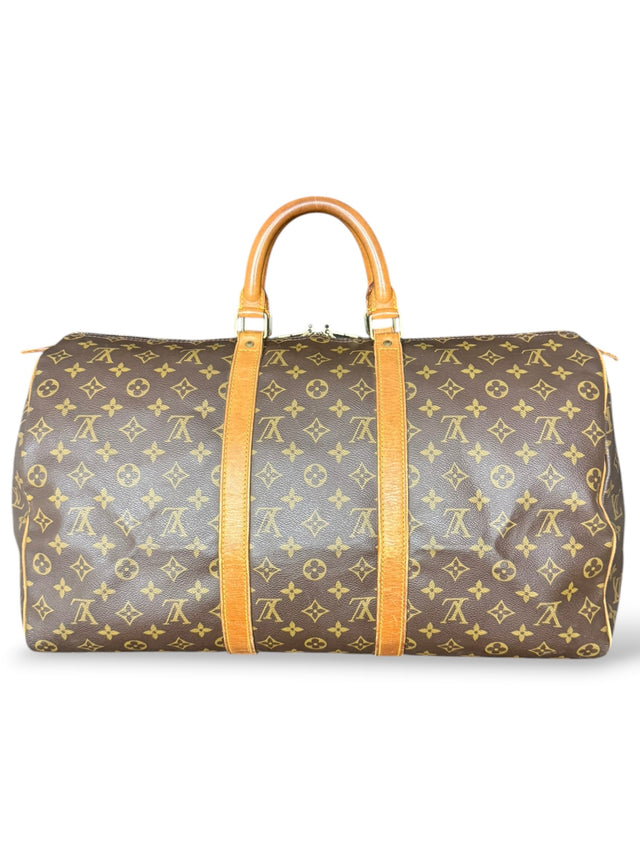 Louis Vuitton Keepall 50 Reisetasche Weekender Tasche Monogram Braun
