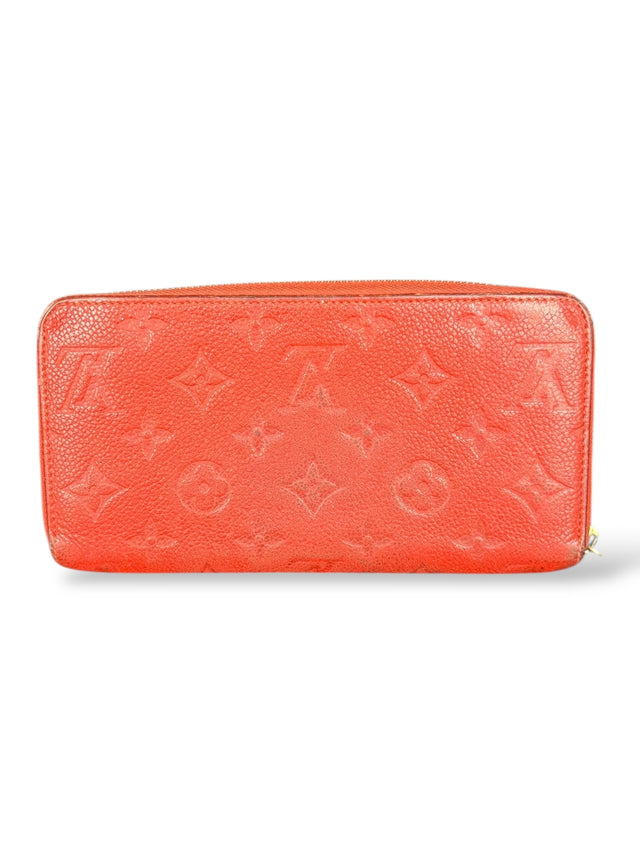 Louis Vuitton Zippy Empreinte Geldbeutel Geldbörse Portemonnaie Orange