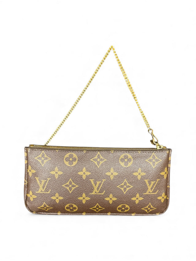 Louis Vuitton Pochette Accessoires Handtasche Baguette Monogram Braun