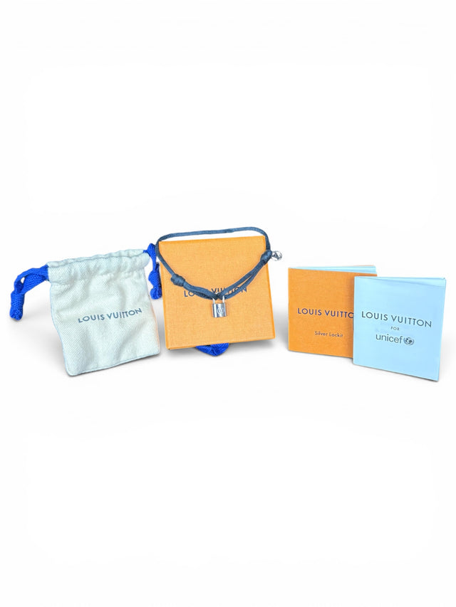 Louis Vuitton Lockit Unicef Armband Silber Schwarz
