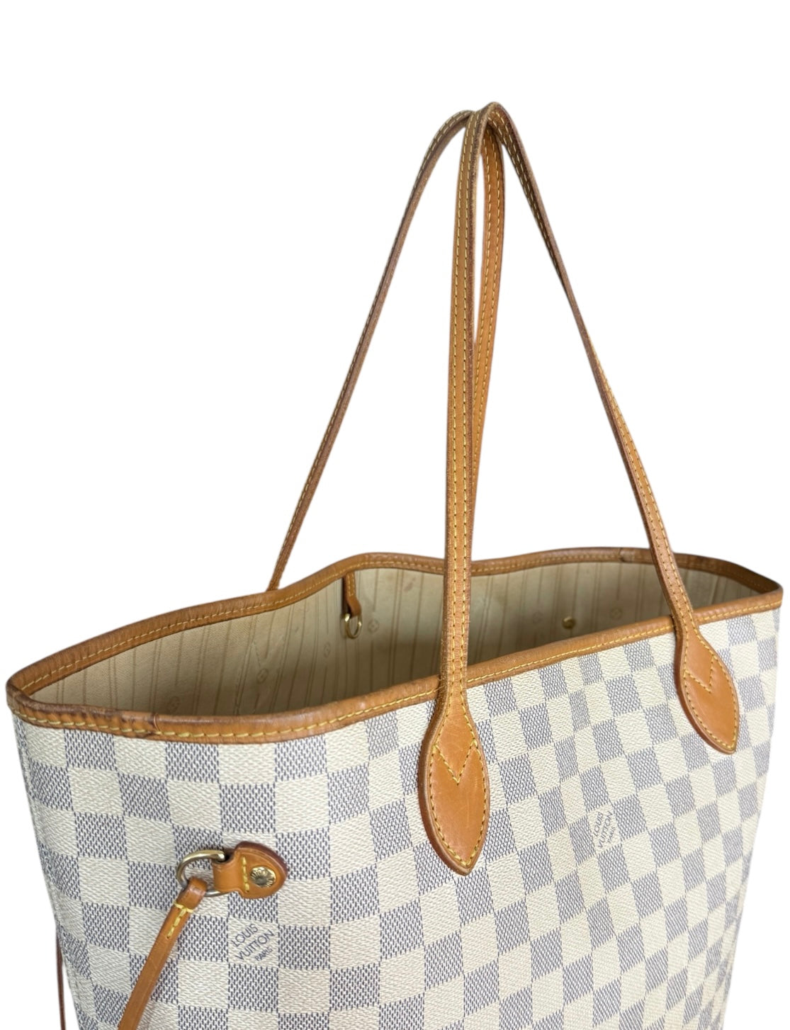 Louis Vuitton Neverfull MM Handtasche Shopper Damier Azur