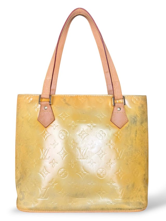 Louis Vuitton Houston Handtasche Vernis Monogram Gelb