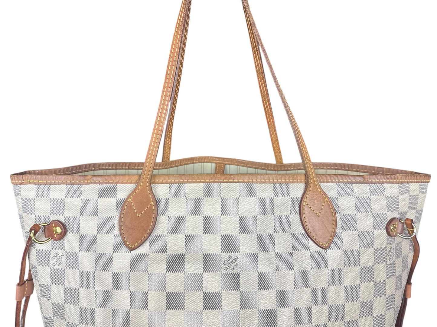 Louis Vuitton Neverfull MM Handtasche Shopper Damier Azur