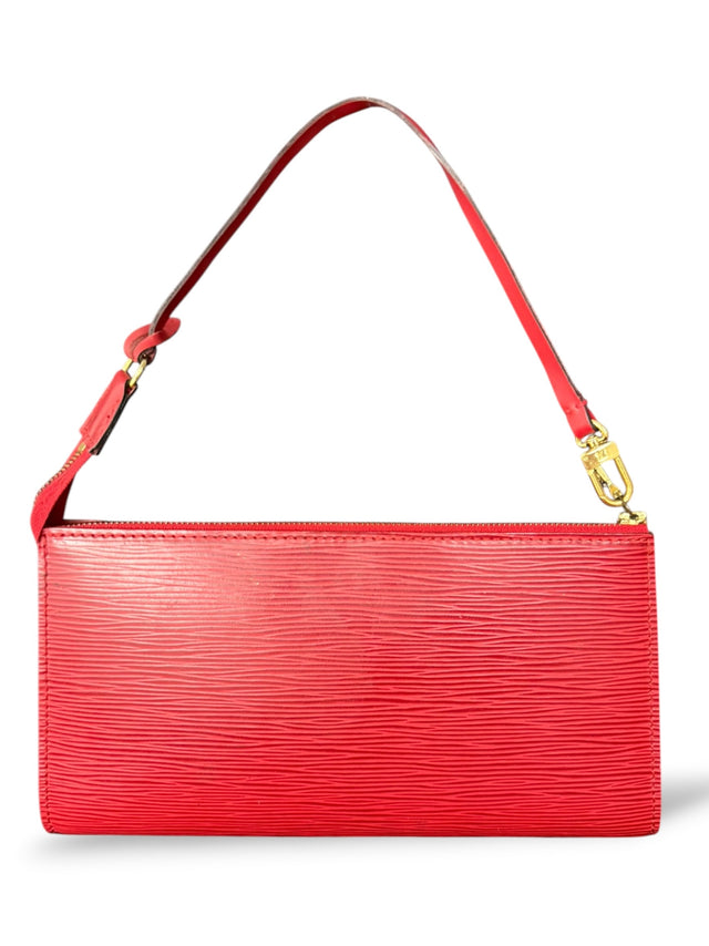 Louis Vuitton Baguette Pochette Accessoires Handtasche Epi Leder Rot