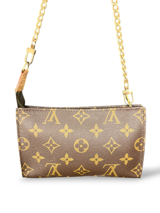 Louis Vuitton Pochette Accessoires Handtasche Baguette Monogram Braun