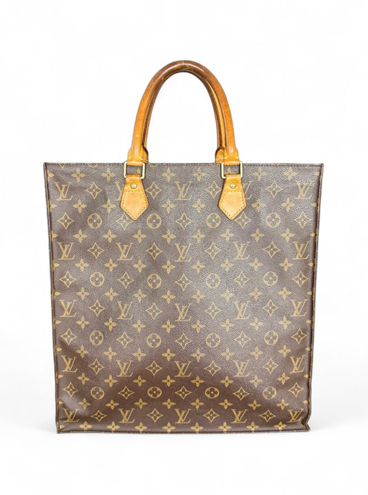 Louis Vuitton Sac Plat Handtasche Tote Bag Shopper Monogram Braun