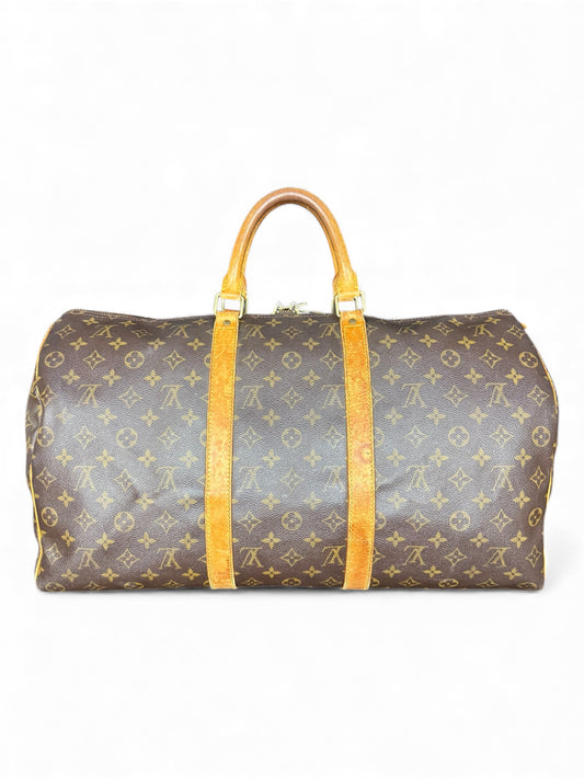 Louis Vuitton Keepall 50 Reisetasche Weekender Tasche Monogram Braun