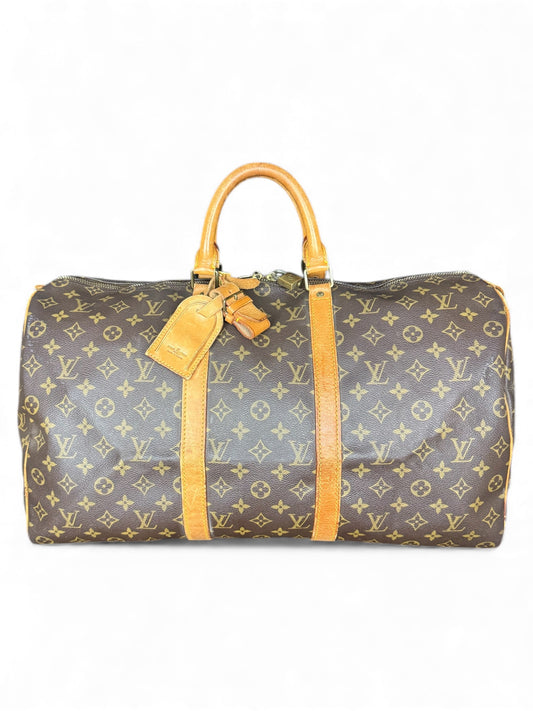 Louis Vuitton Keepall 50 Reisetasche Weekender Tasche Monogram Braun