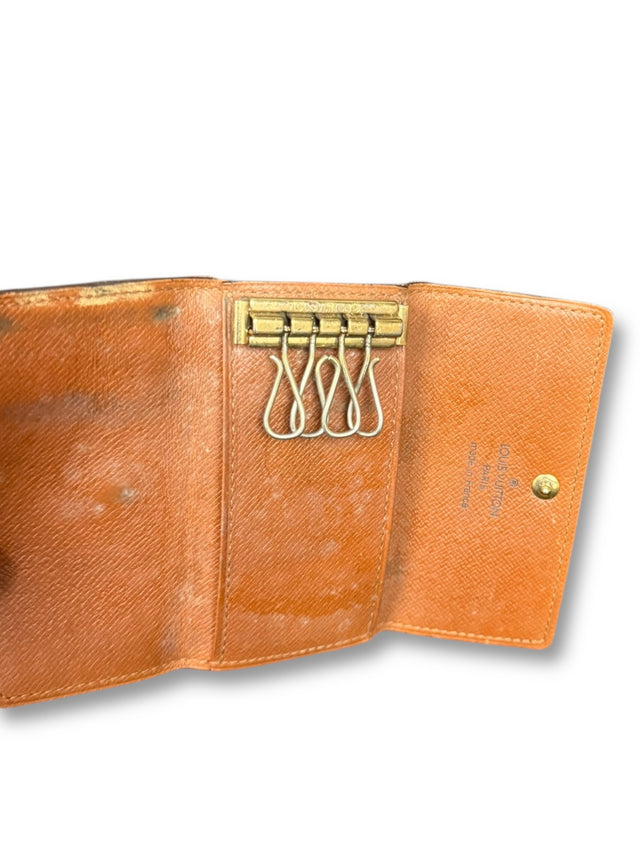 Louis Vuitton Schlüsseletui Monogram Braun 4 Schlüssel Keyholder