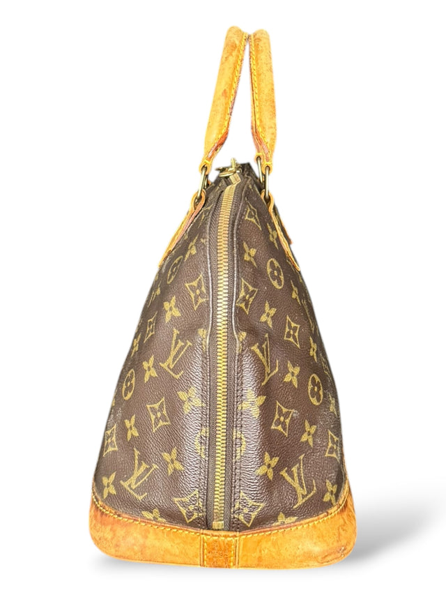 Louis Vuitton Alma Handtasche Tasche Monogram Braun