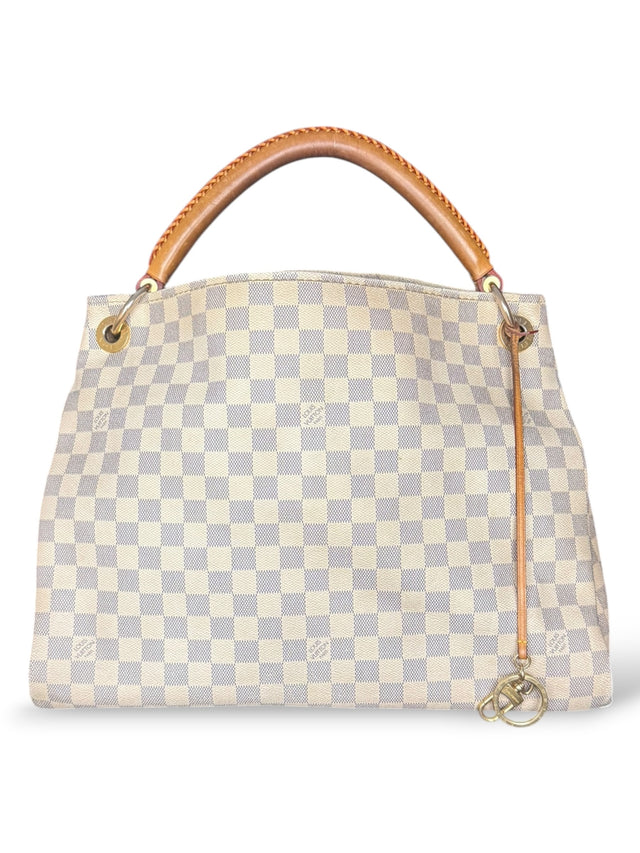 Louis Vuitton Artsy MM Handtasche Shopper Damier Azur