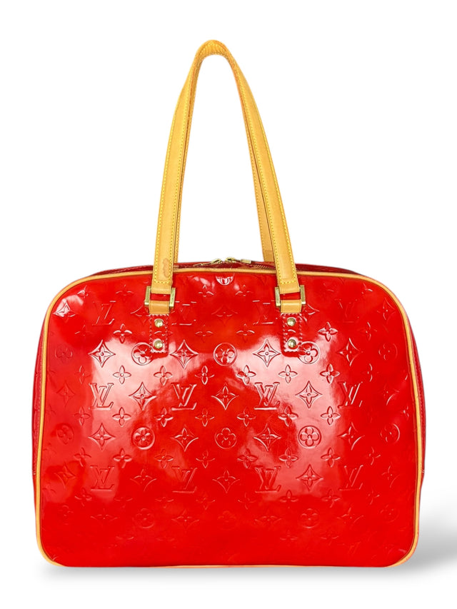 Louis Vuitton Sutton Handtasche Vernis Monogram Rot