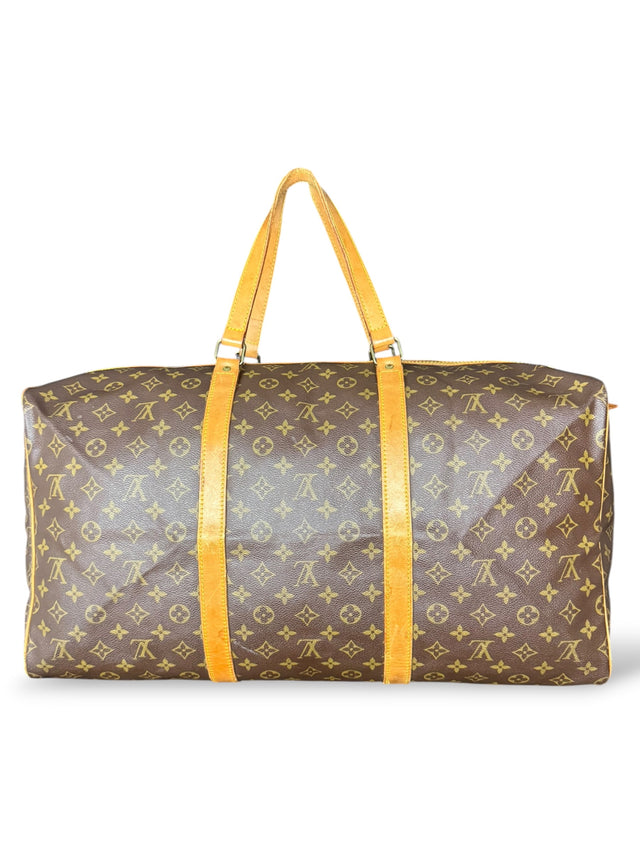 Louis Vuitton Sac Souple 55 Reisetasche Weekender Keepall Monogram Braun