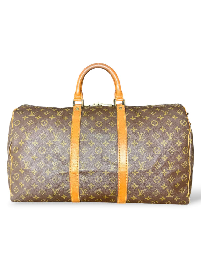 Louis Vuitton Keepall 50 Reisetasche Weekender Tasche Monogram Braun