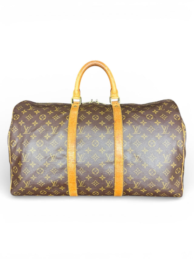 Louis Vuitton Keepall 50 Reisetasche Weekender Tasche Monogram Braun