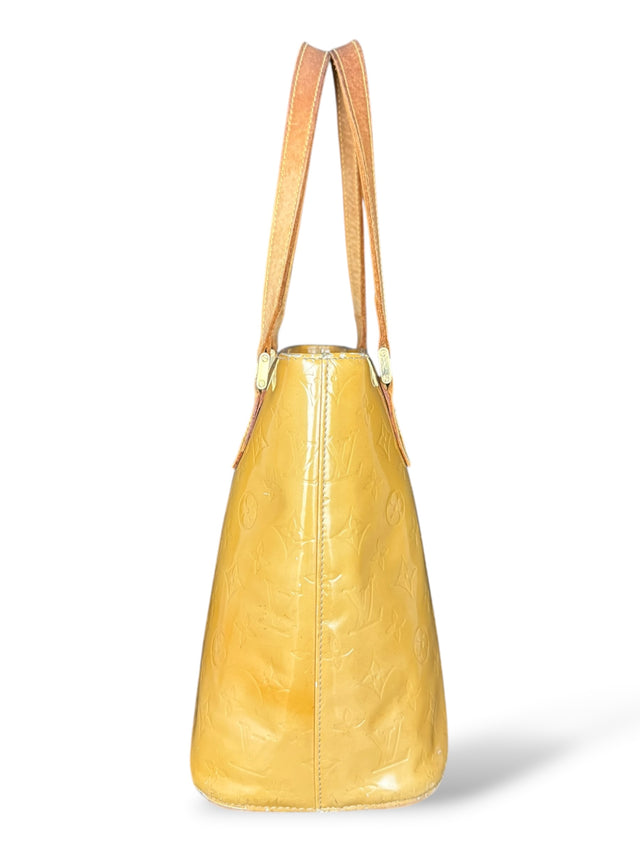 Louis Vuitton Houston Handtasche Vernis Monogram Gelb