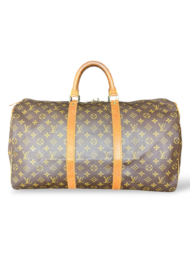Louis Vuitton Keepall 50 Reisetasche Weekender Tasche Monogram Braun
