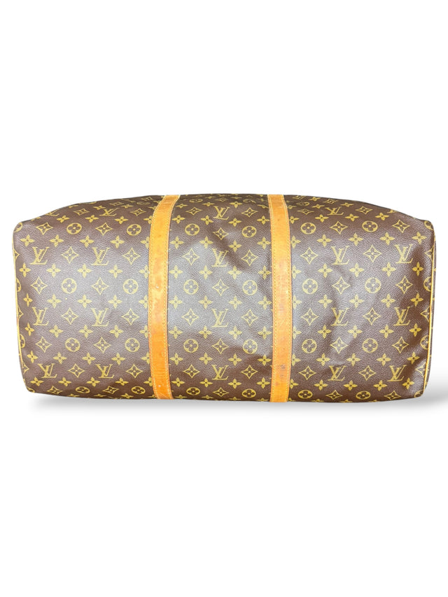 Louis Vuitton Sac Souple 55 Reisetasche Weekender Keepall Monogram Braun