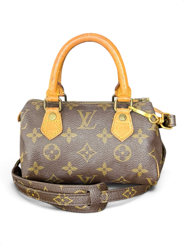 Louis Vuitton Mini Nano Speedy Handtasche Monogram Braun