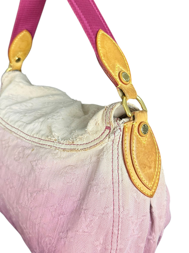 Louis Vuitton Sunray Sunshine Denim Baggy Handtasche Pochette