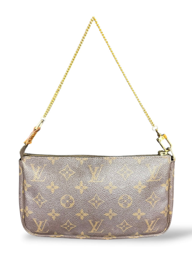 Louis Vuitton Pochette Accessoires Handtasche Monogram Braun