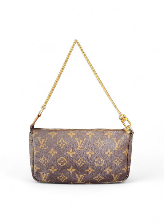 Louis Vuitton Pochette Accessoires Handtasche Monogram Braun