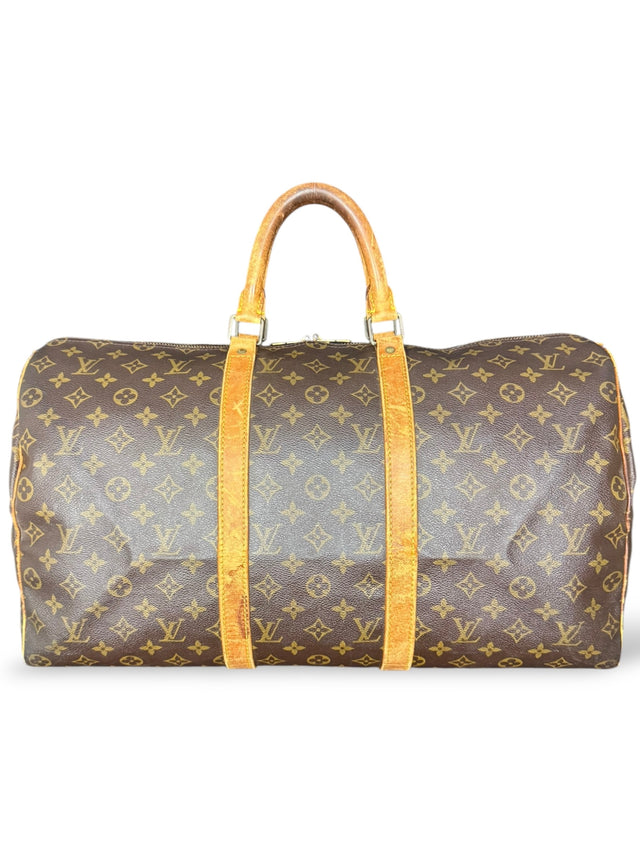 Louis Vuitton Keepall 50 Reisetasche Weekender Tasche Monogram Braun