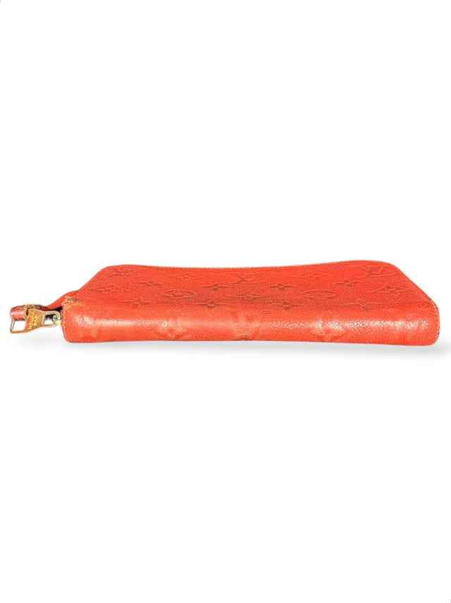 Louis Vuitton Zippy Empreinte Geldbeutel Geldbörse Portemonnaie Orange