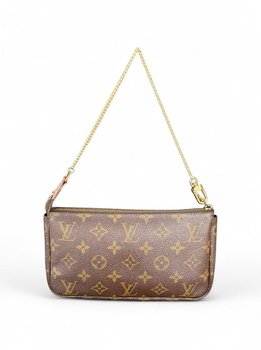 Louis Vuitton Pochette Accessoires Handtasche Monogram Braun