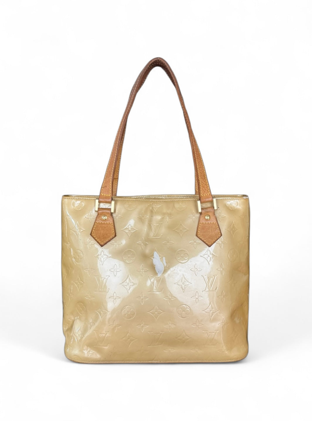 Louis Vuitton Houston Handtasche Vernis Monogram Gold