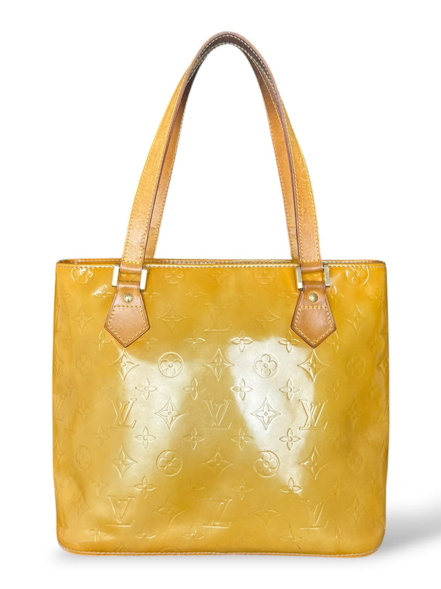 Louis Vuitton Houston Handtasche Vernis Monogram Gelb